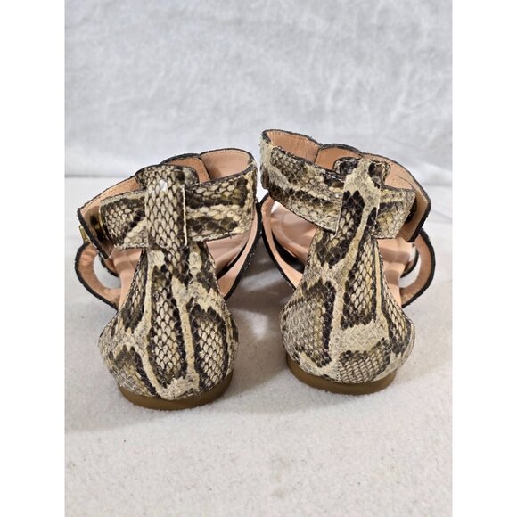 Coach Womens Beige Oleta Snakeskin Gladiator Sandals Turnlock Strappy Size 6.5B‎ - Picture 6 of 11